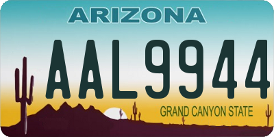 AZ license plate AAL9944