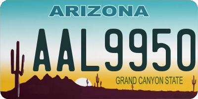 AZ license plate AAL9950