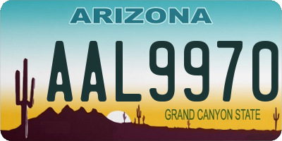AZ license plate AAL9970