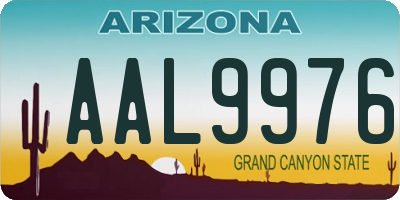 AZ license plate AAL9976