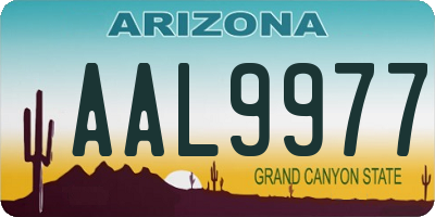 AZ license plate AAL9977