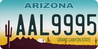 AZ license plate AAL9995