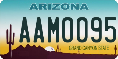 AZ license plate AAM0095