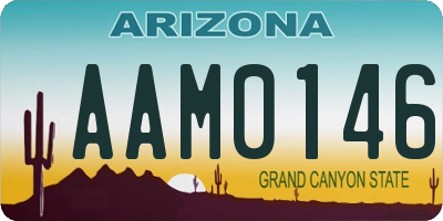 AZ license plate AAM0146