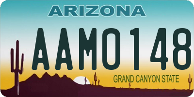 AZ license plate AAM0148