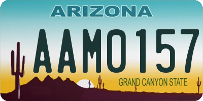 AZ license plate AAM0157