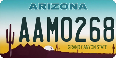 AZ license plate AAM0268