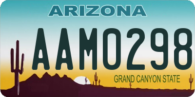 AZ license plate AAM0298