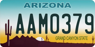 AZ license plate AAM0379