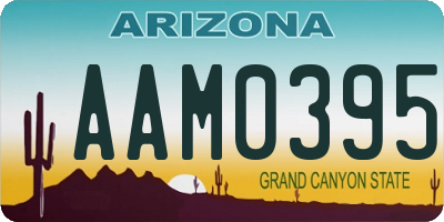 AZ license plate AAM0395