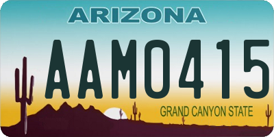 AZ license plate AAM0415