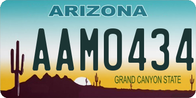 AZ license plate AAM0434