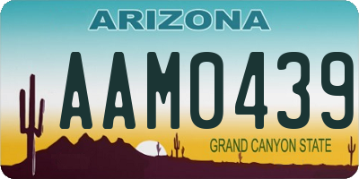 AZ license plate AAM0439