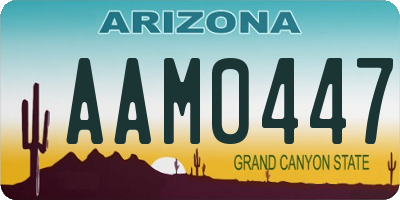 AZ license plate AAM0447