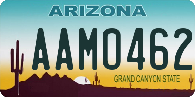 AZ license plate AAM0462