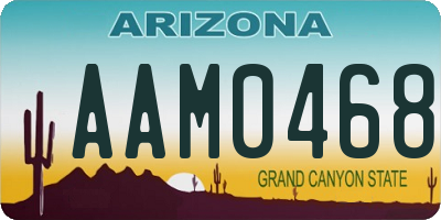 AZ license plate AAM0468
