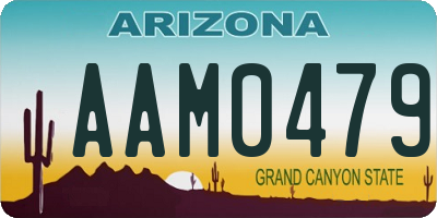 AZ license plate AAM0479