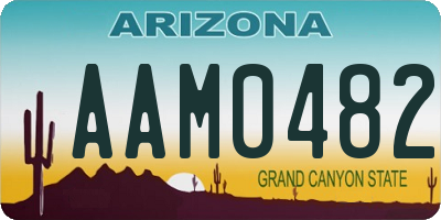 AZ license plate AAM0482