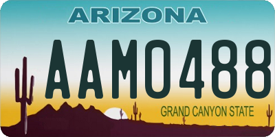AZ license plate AAM0488