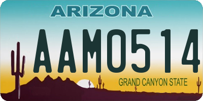 AZ license plate AAM0514