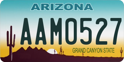 AZ license plate AAM0527