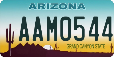 AZ license plate AAM0544