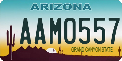 AZ license plate AAM0557