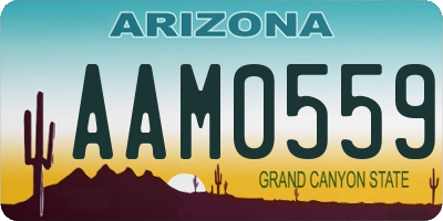 AZ license plate AAM0559