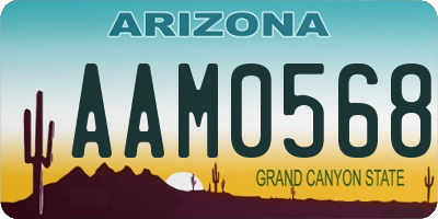 AZ license plate AAM0568