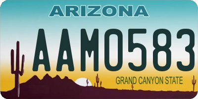 AZ license plate AAM0583