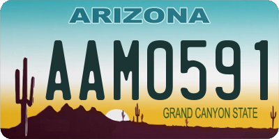 AZ license plate AAM0591