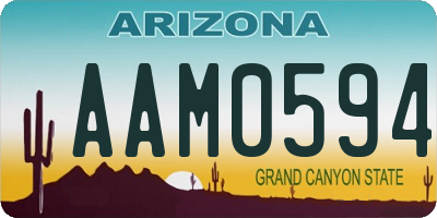 AZ license plate AAM0594