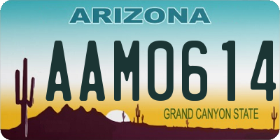 AZ license plate AAM0614