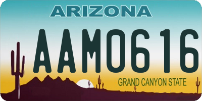 AZ license plate AAM0616