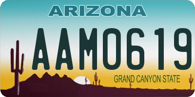 AZ license plate AAM0619