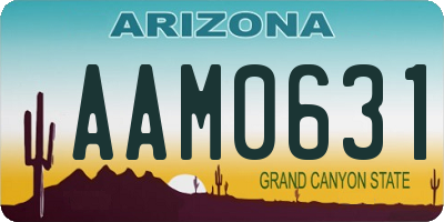 AZ license plate AAM0631