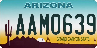 AZ license plate AAM0639