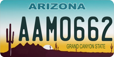 AZ license plate AAM0662