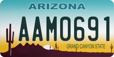 AZ license plate AAM0691