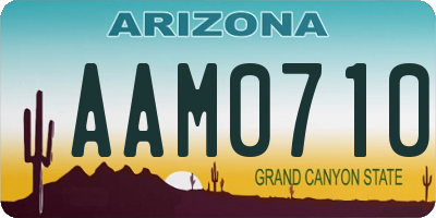 AZ license plate AAM0710