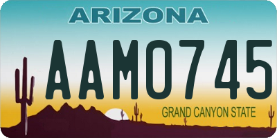 AZ license plate AAM0745