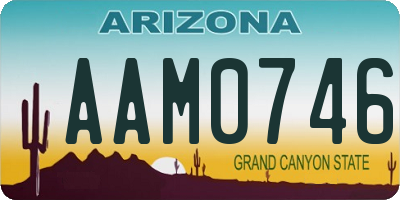 AZ license plate AAM0746