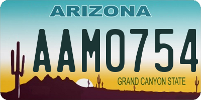 AZ license plate AAM0754