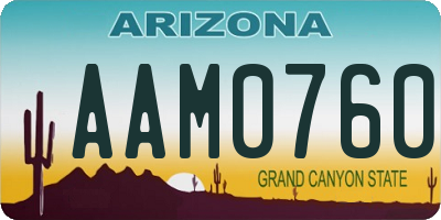 AZ license plate AAM0760