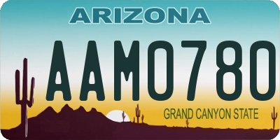 AZ license plate AAM0780