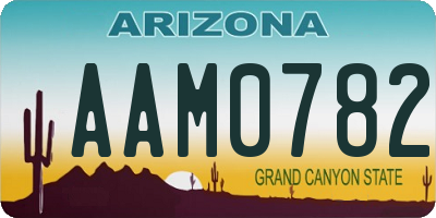 AZ license plate AAM0782