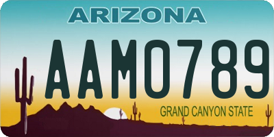 AZ license plate AAM0789
