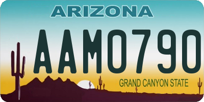 AZ license plate AAM0790