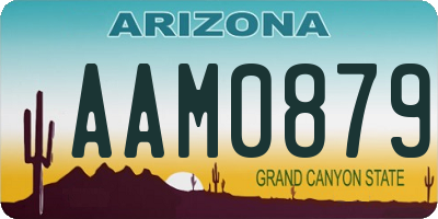 AZ license plate AAM0879
