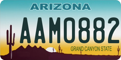 AZ license plate AAM0882